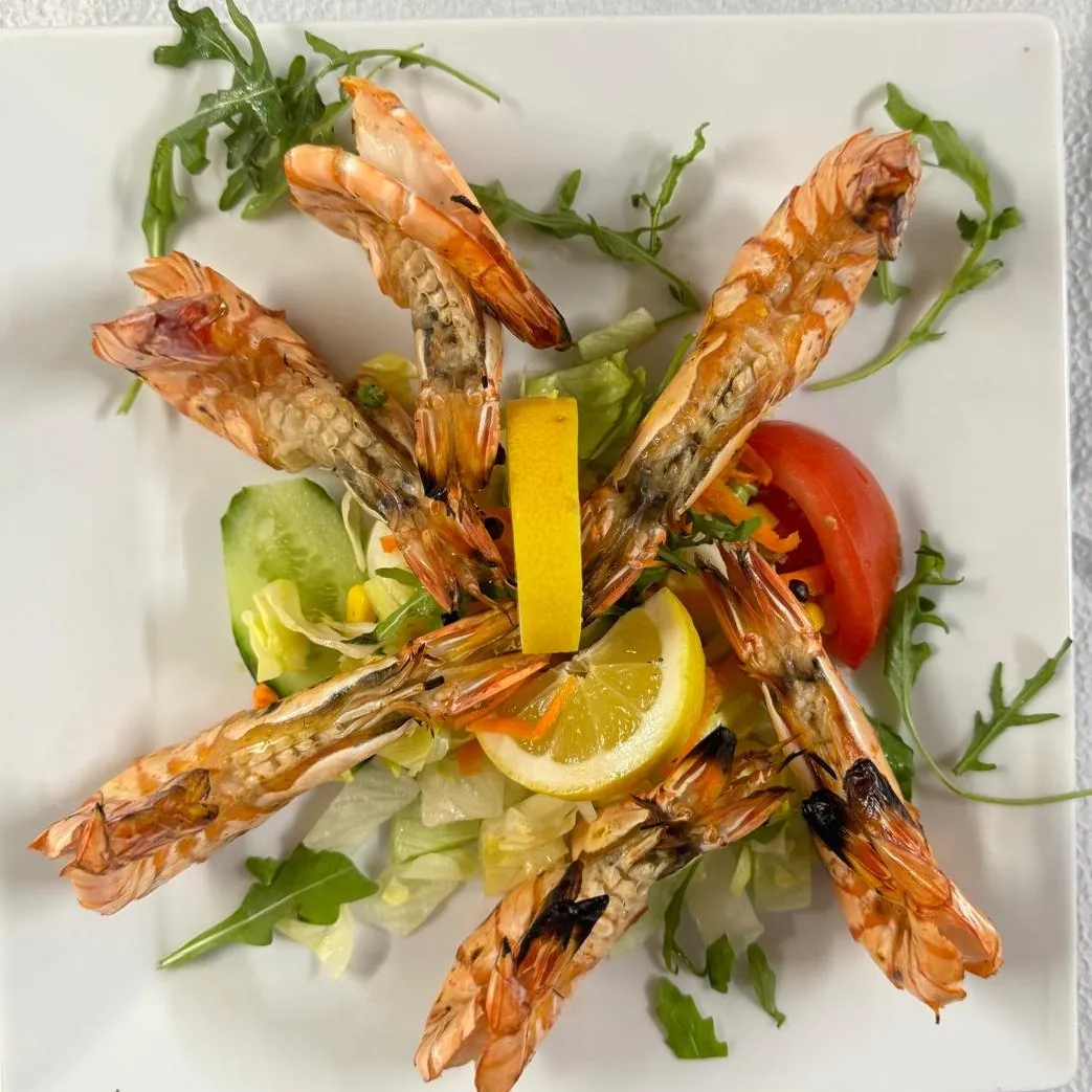 Argentine prawns on the grill