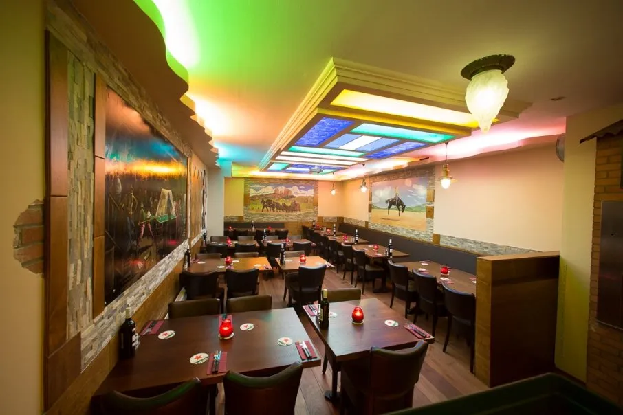 A glimpse of the kitchen